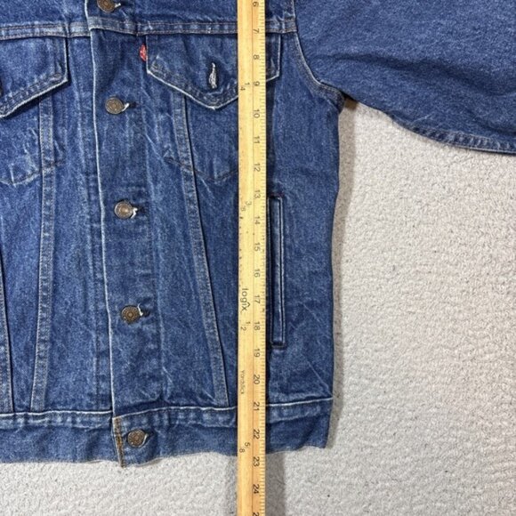Vtg Levi's Men's Sz 36 Dark Wash Denim Type III Trucker Jacket 70506-0216 90's - Picture 4 of 7